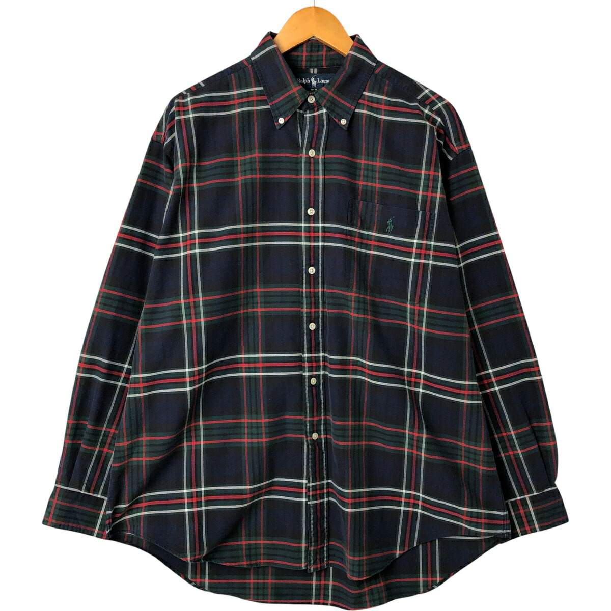 古着 ラルフローレン Ralph Lauren BIG SHIRT 長袖 ボタンダウン フランネルチェックシャツ メンズL相当 /eaa541287 【中古】 【250503】 【NL2503】 【SS2606_10】｜古着屋JAM