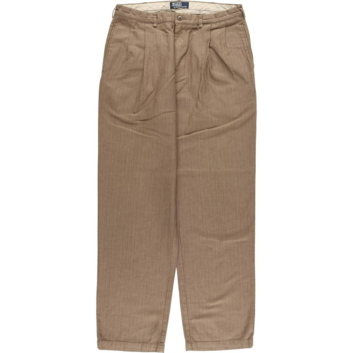 古着 ラルフローレン Ralph Lauren POLO by Ralph Lauren ヘリンボーン ツータック コットン スラックスパンツ メンズw34相当 /eaa541333 【中古】 【250425】 【SS2603_10】