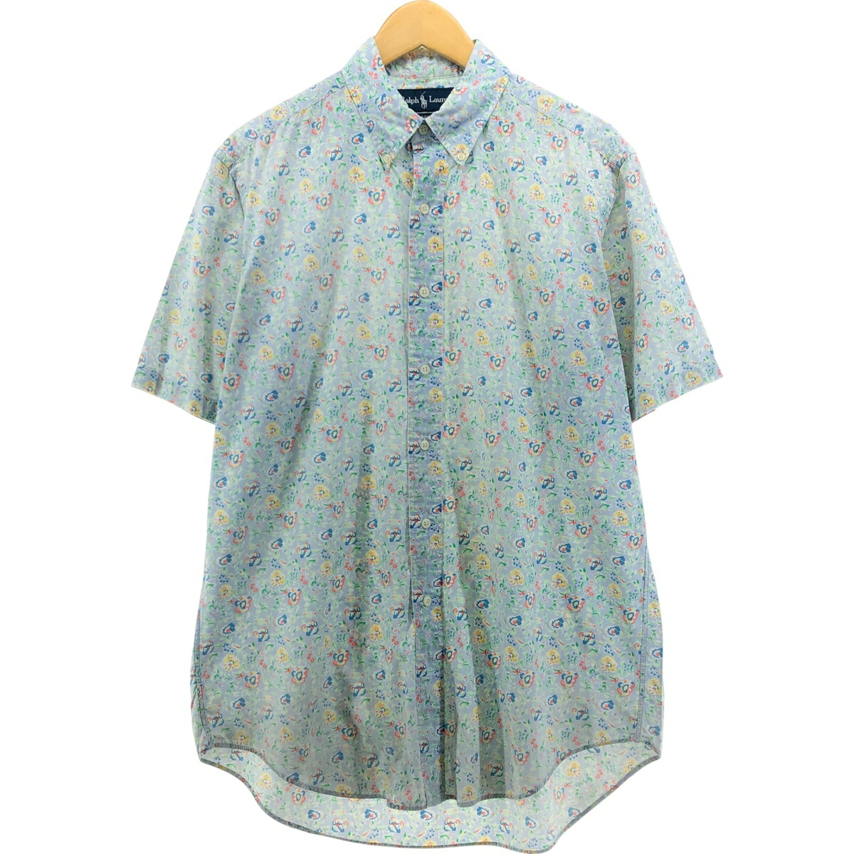 古着 ラルフローレン Ralph Lauren CLASSIC FIT クラシックフィット 総柄 ボタニカル柄 ボタンダウン ハワイアンアロハシャツ メンズM相当 /eaa541973 【中古】 【250501】 【SS2603_10】