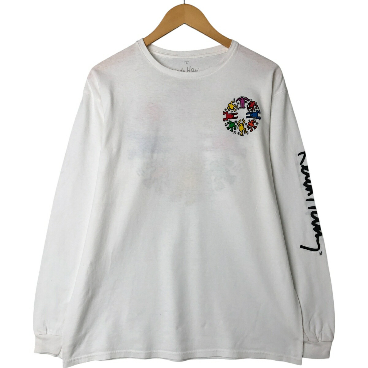 ワコマリア×キースへリング/ロンT/ハートアートロゴ/袖リブ/SIZE XL ワコマリア×キースへリング/ロンT/ハートアートロゴ/袖リブ/SIZE XL