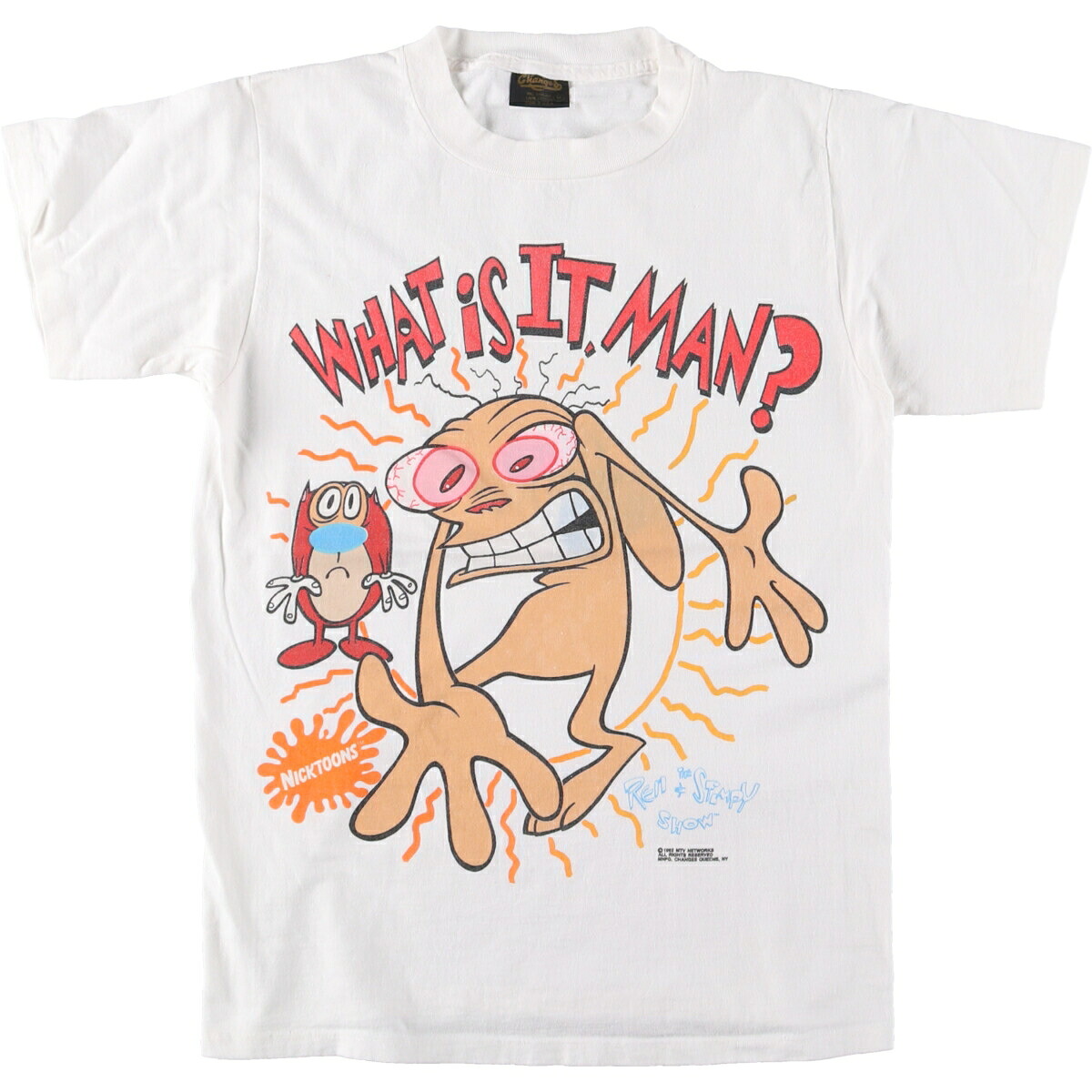 古着 90'S CHANGES THE REN&STIMPY SHOW レンとスティンピー 大判プリント キャラクタープリントTシャツ USA製 メンズM相当 ヴィンテージ /eaa543287 【中古】 【250502】 【SS2603_10】 8,395円