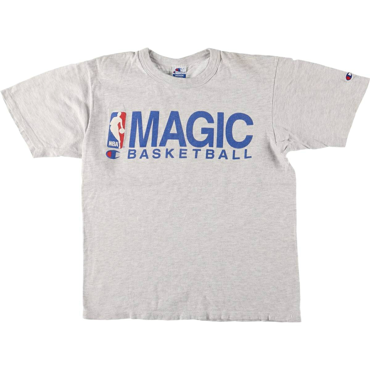 古着 90'S チャンピオン Champion AUTHENTIC ATHLETICWEAR NBA ORLANDO MAGIC オーランドマジック ロゴプリントTシャツ USA製 メンズM相当 ヴィンテージ /eaa543453 【中古】 【250501】 【SS2603_10】