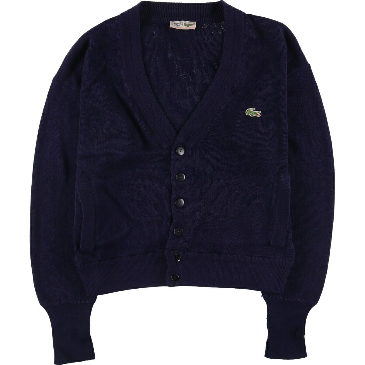 古着 70'S ラコステ LACOSTE CHEMISE フレンチラコステ アクリルニットカーディガン メンズL相当 ヴィンテージ /eaa544910 【中古】 【251214】