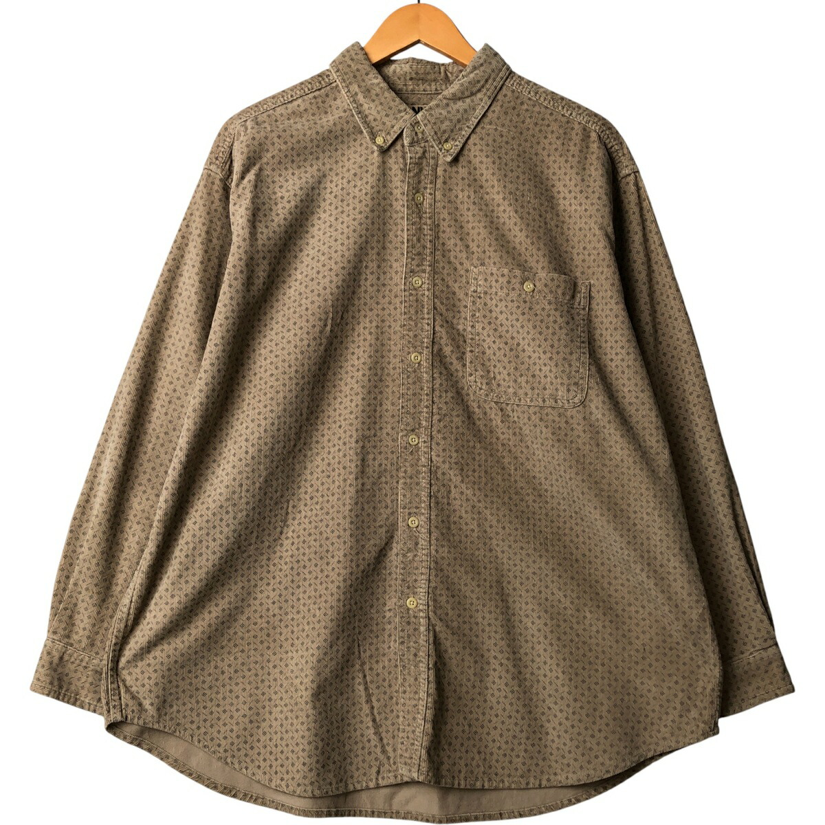 古着 90'S~ NWT NATURALS 総柄 長袖 ボタンダウン コーデュロイシャツ メンズXL相当 ヴィンテージ /eaa545423 【中古】 【251013】 【SS2603_10】