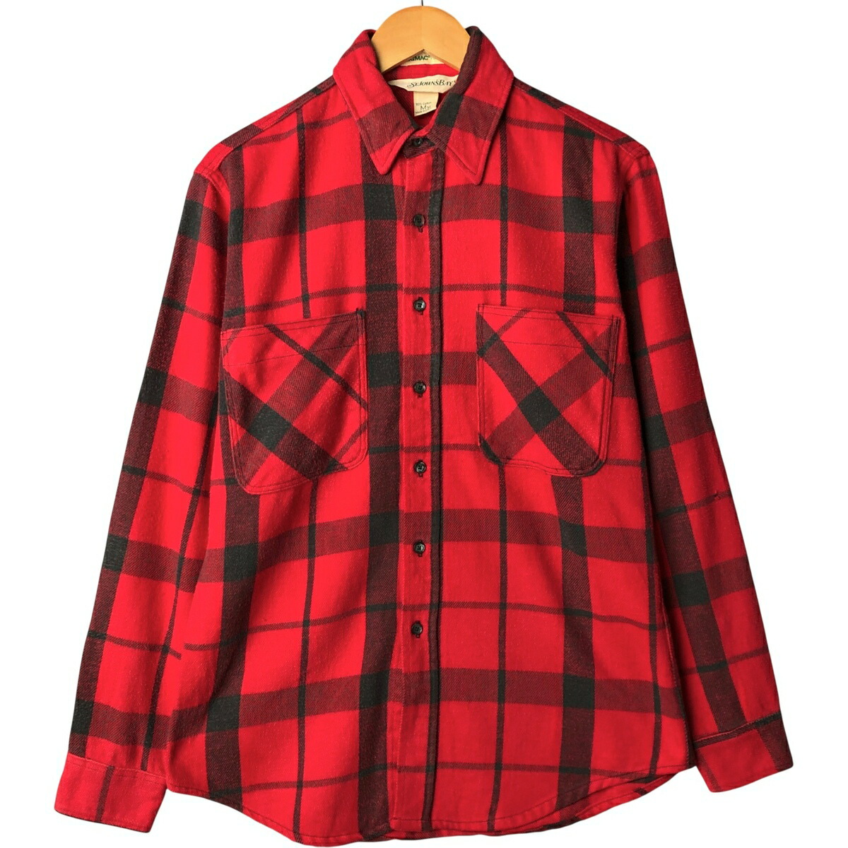 古着 80'S セントジョンズベイ STJOHN'S BAY BIG MAC FLANNEL 長袖 フランネルチェックシャツ USA製 メンズM相当 ヴィンテージ /eaa545616 【中古】 【251010】 【SS2603_10】