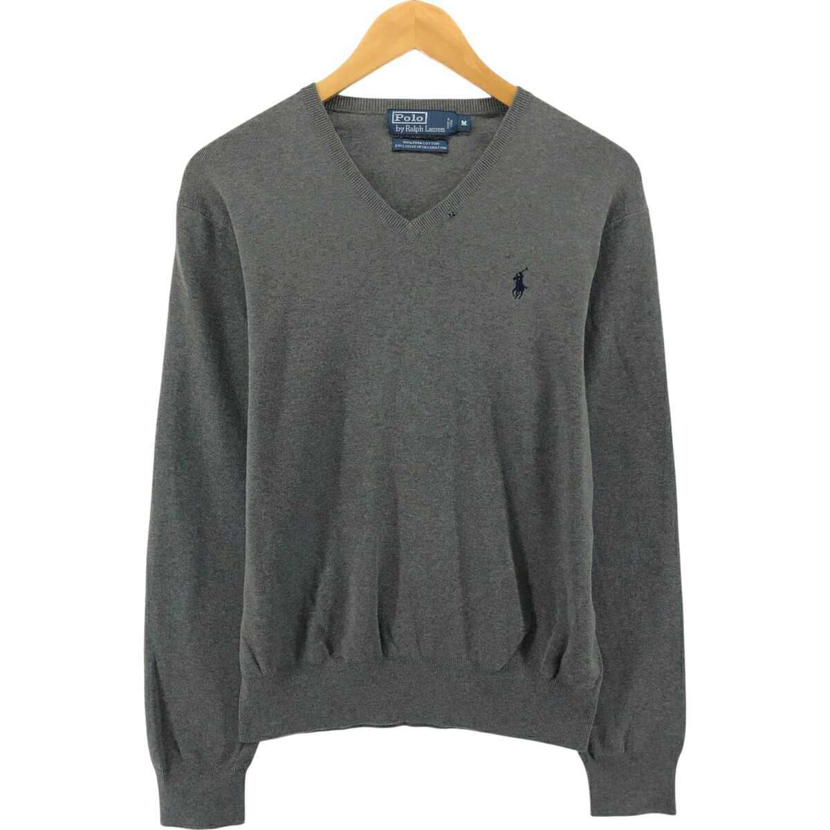 古着 ラルフローレン Ralph Lauren POLO by Ralph Lauren Vネック ピマコットンニットセーター メンズM相当 /eaa546647 【中古】 【251208】