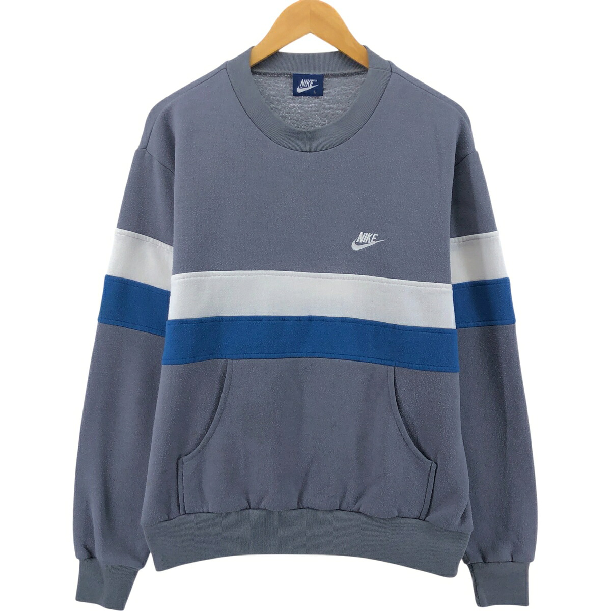 古着 80'S ナイキ NIKE 紺タグ ワンポイントロゴスウェットシャツ トレーナー メンズL相当 ヴィンテージ /eaa546719 【中古】 【250528】 【SS2603_30】