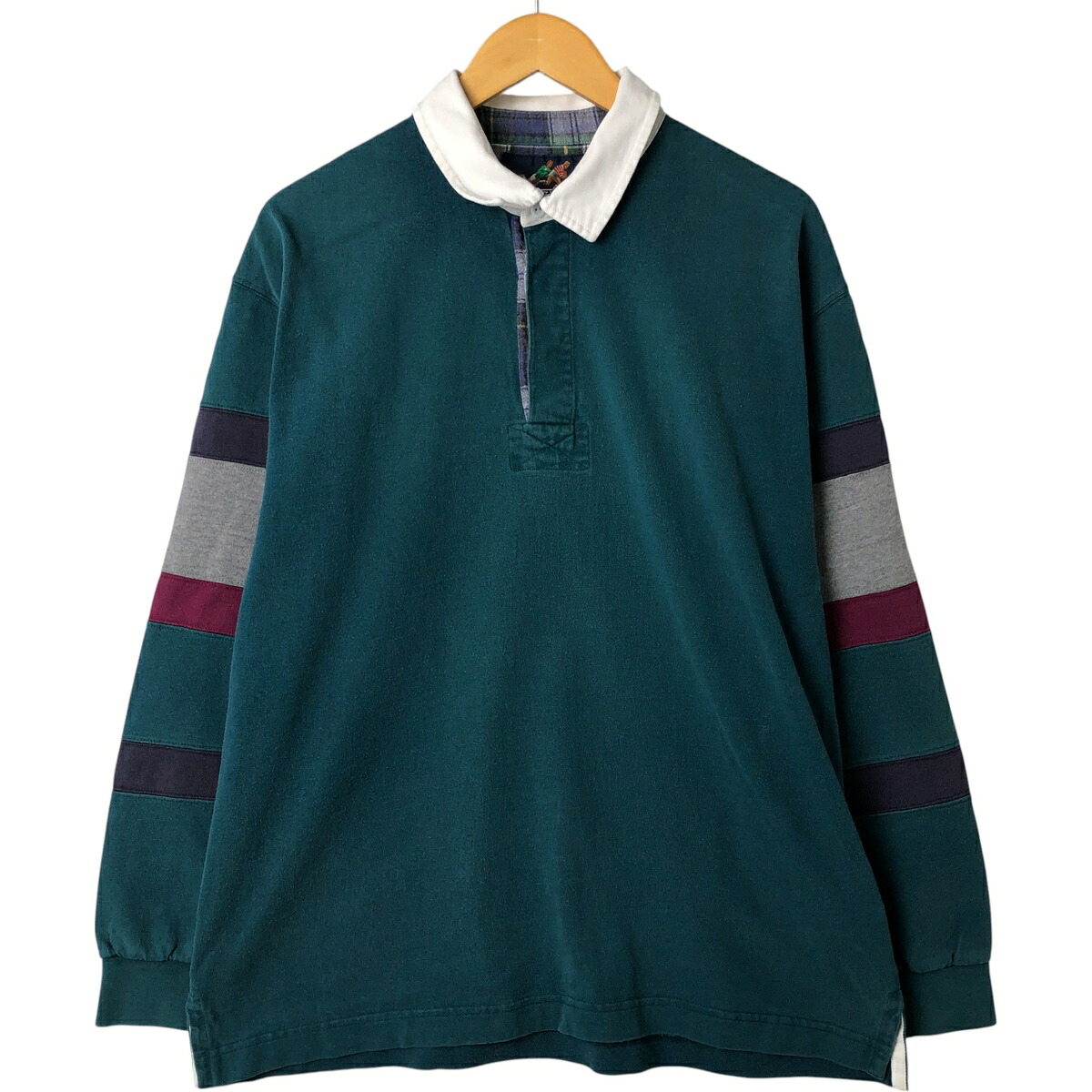 古着 ランズエンド LANDS' END 長袖 ラガーシャツ メンズL相当 /eaa547912 【中古】 【250510】 【NL2503】 【SS2603_30】