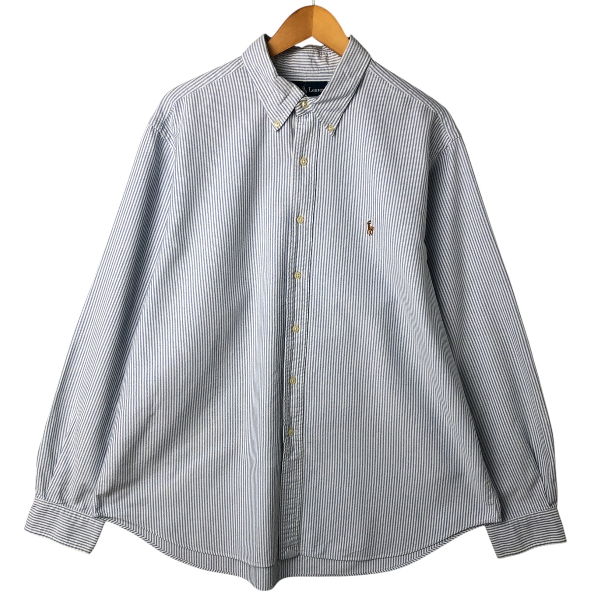 古着 ラルフローレン Ralph Lauren CLASSIC FIT 長袖 ボタンダウンストライプシャツ メンズXL相当 /eaa548002 【中古】 【250516】 【NL2503】 【SS2603_10】
