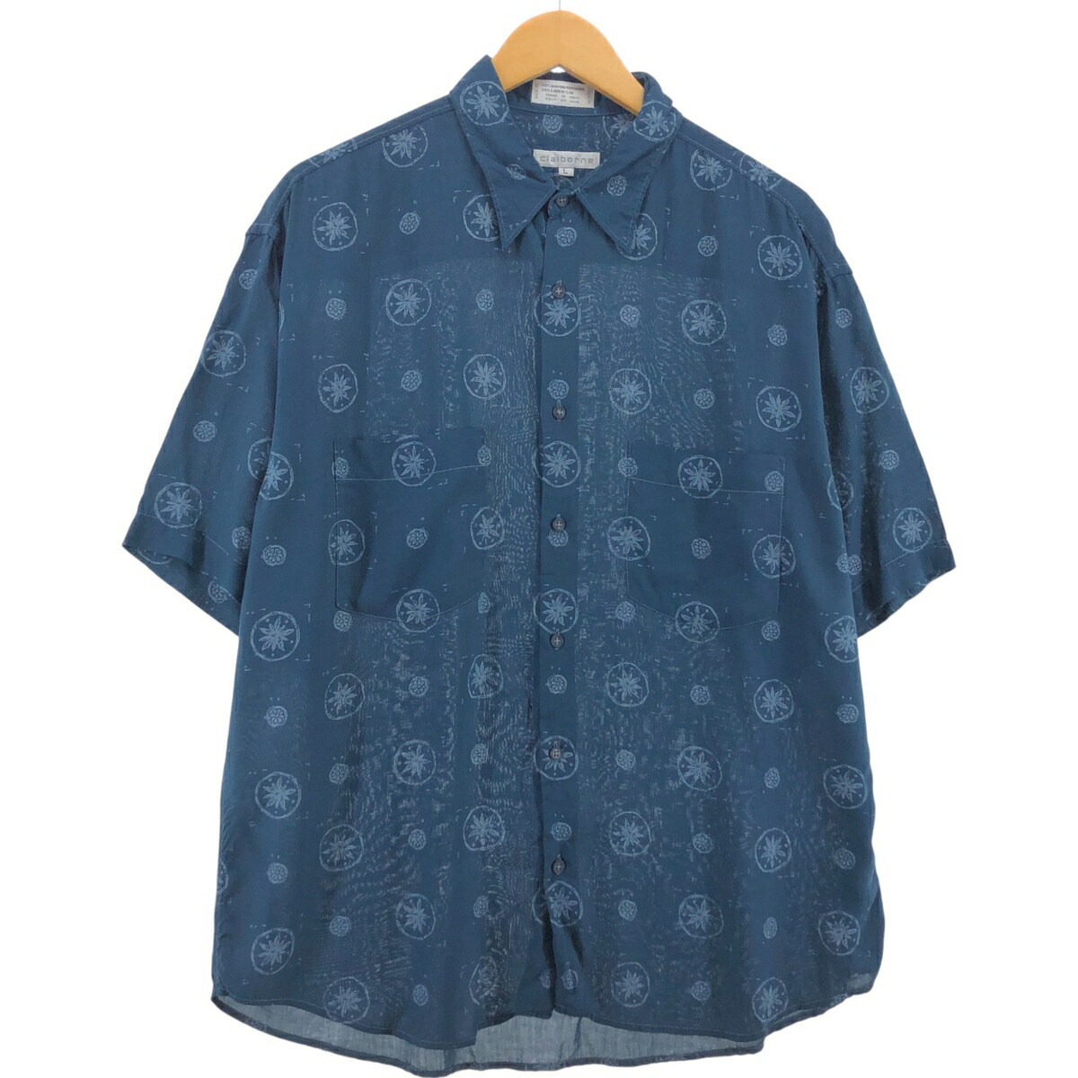 古着 リズクレイボーン Liz Claiborne オープンカラー 七分袖 コーデュロイシャツ ボックスシャツ レディースL相当 /eaa492260 【SS2506_30】 古着 リズクレイボーン Liz Claiborne オープンカラー 七分袖