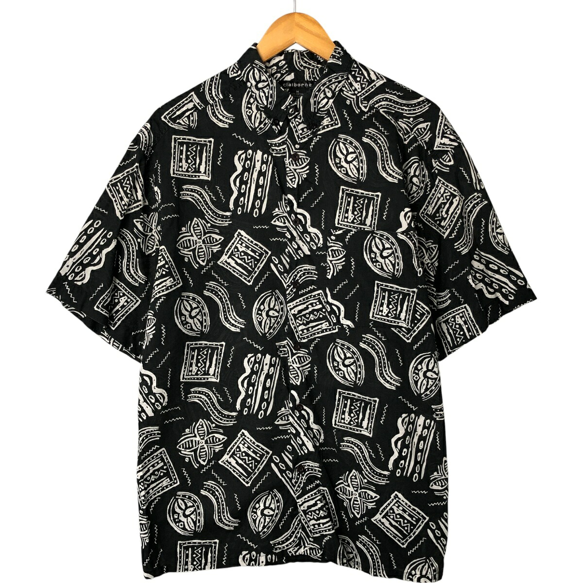 古着 リズクレイボーン Liz Claiborne CLAIBORNE 総柄 半袖 ボタンダウンシャツ ボックスシャツ メンズM相当 /eaa548661 【中古】 【250516】 【NL2503】 【SS2603_30】