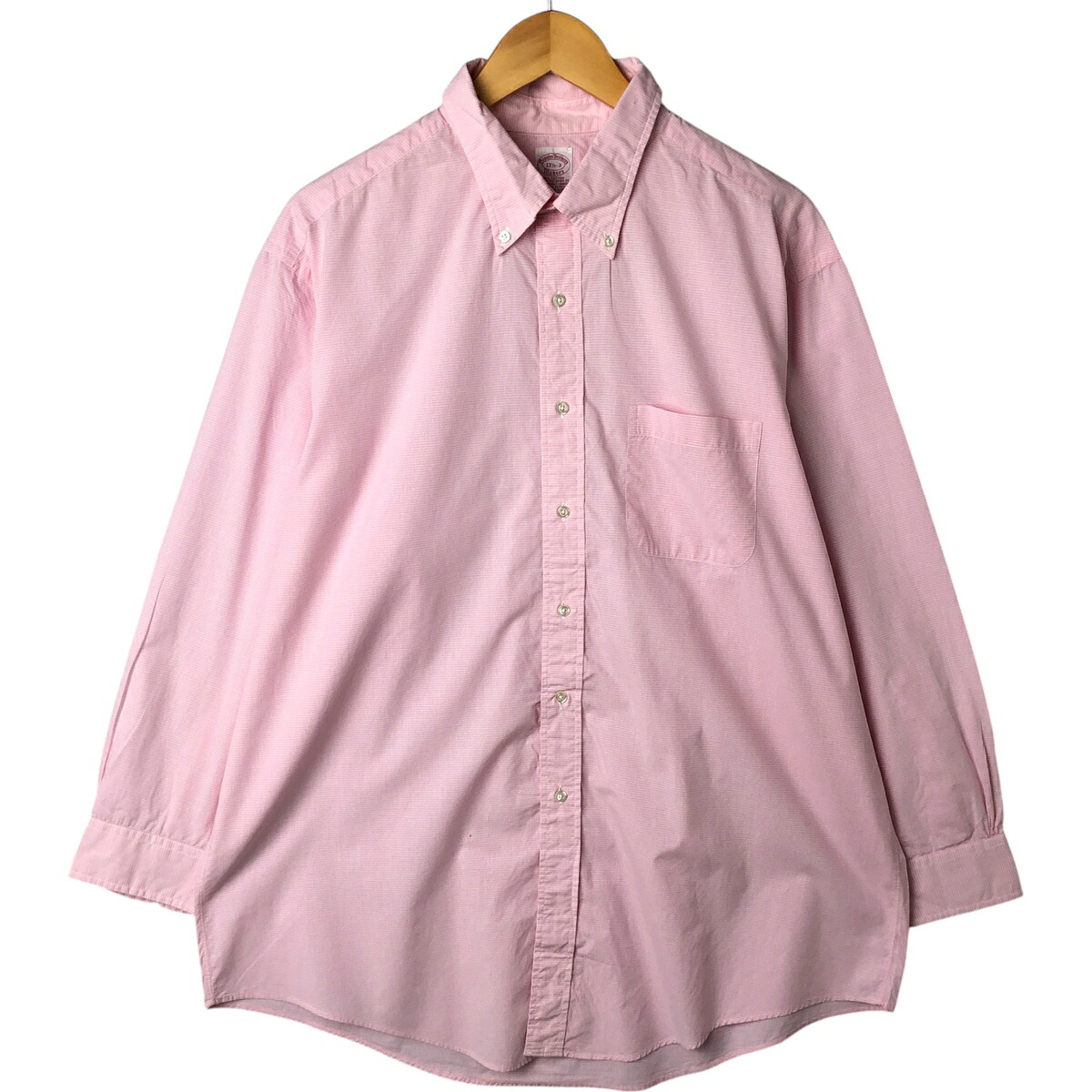 古着 ブルックスブラザーズ Brooks Brothers MAKERS ギンガムチェック 長袖 ボタンダウンチェックシャツ USA製 メンズXL相当 /eaa549408 【中古】 【250517】 【NL2503】 【SS2603_30】