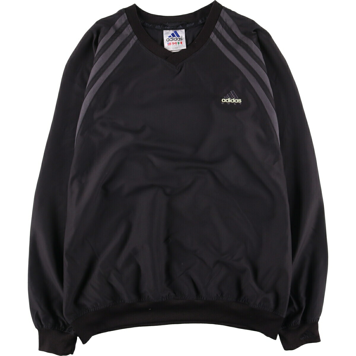 アディダスGOLF Vネック ウォームアッププルオーバー　Lサイズ 楽天市場】古着 90'S アディダス adidas GOLF Vネック ウォームアップ
