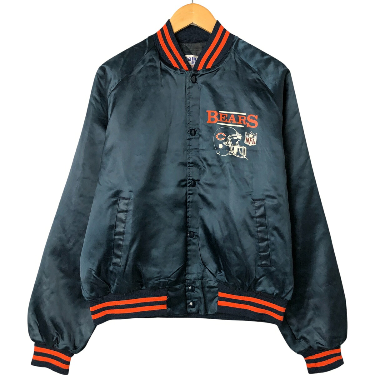 古着 80~90'S チョークライン Chalk Line NFL CHICAGO BEARS シカゴベアーズ 中綿入り ナイロンスタジャン アワードジャケット バーシティジャケット USA製 メンズXL相当 ヴィンテージ /eaa549872 【中古】 【251012】 【SS2603_10】