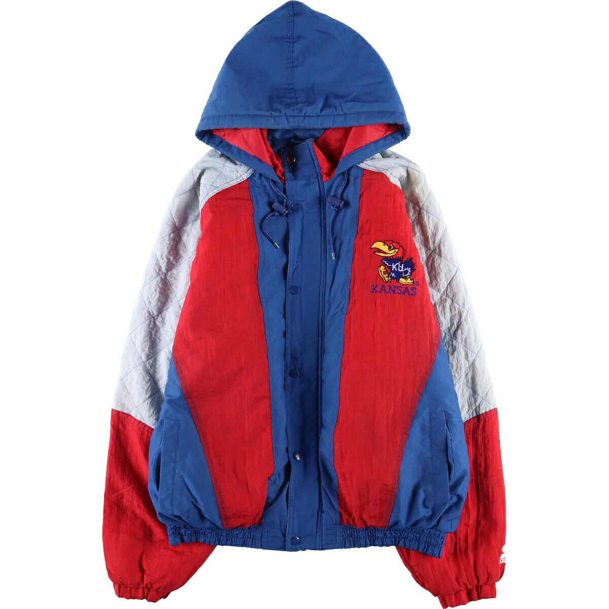 古着 90'S スターター Starter Kansas Jayhawks カンザスジェイホークス 中綿パーカー パファージャケット メンズL相当 ヴィンテージ /eaa549879 【中古】 【251120】 【SS2606_30|古着屋JAM