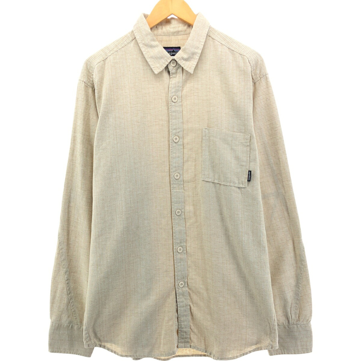 古着 パタゴニア Patagonia ボーダー柄 長袖 ヘンプ×ポリシャツ メンズL相当 /eaa550865 【中古】 【250601】 【SS2603_30】