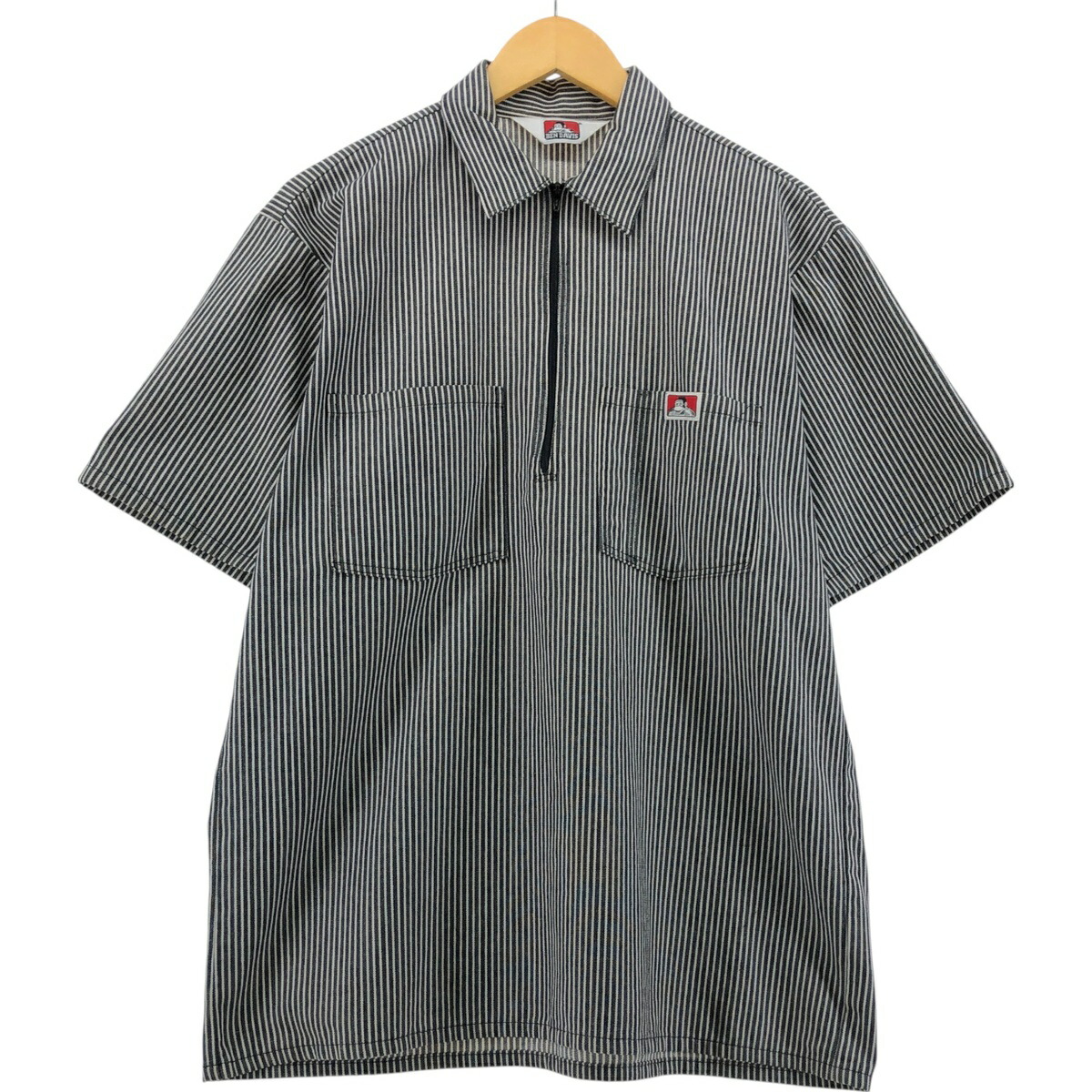 USA製 古着 80's ベンデイビス ヒッコリー ストライプ ワークシャツ USA製 古着 80's ベンデイビス ヒッコリー ストライプ ワーク