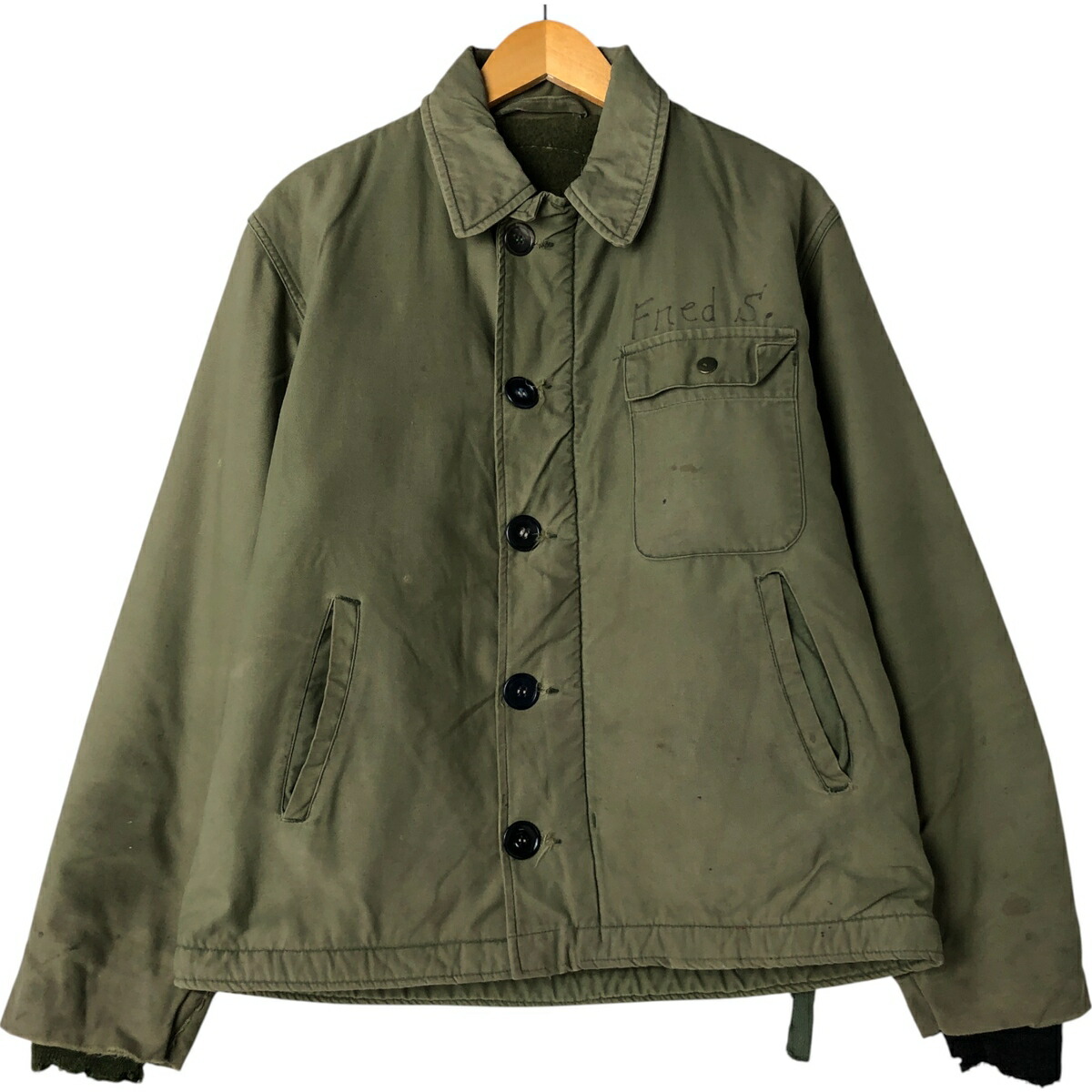 古着 U.S.NAVY ミリタリー デッキジャケット USA製 メンズM相当 ヴィンテージ /eaa551400 【中古】 【251108】 【DL2511-NVY】 【SS2603_10】
