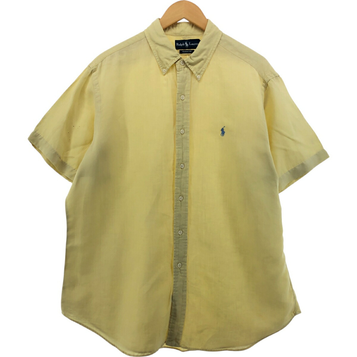 古着 ラルフローレン Ralph Lauren CLASSIC FIT 半袖 リネン ボタンダウンシャツ メンズXL相当 /eaa551692 【中古】 【250518】 【SS2603_30】