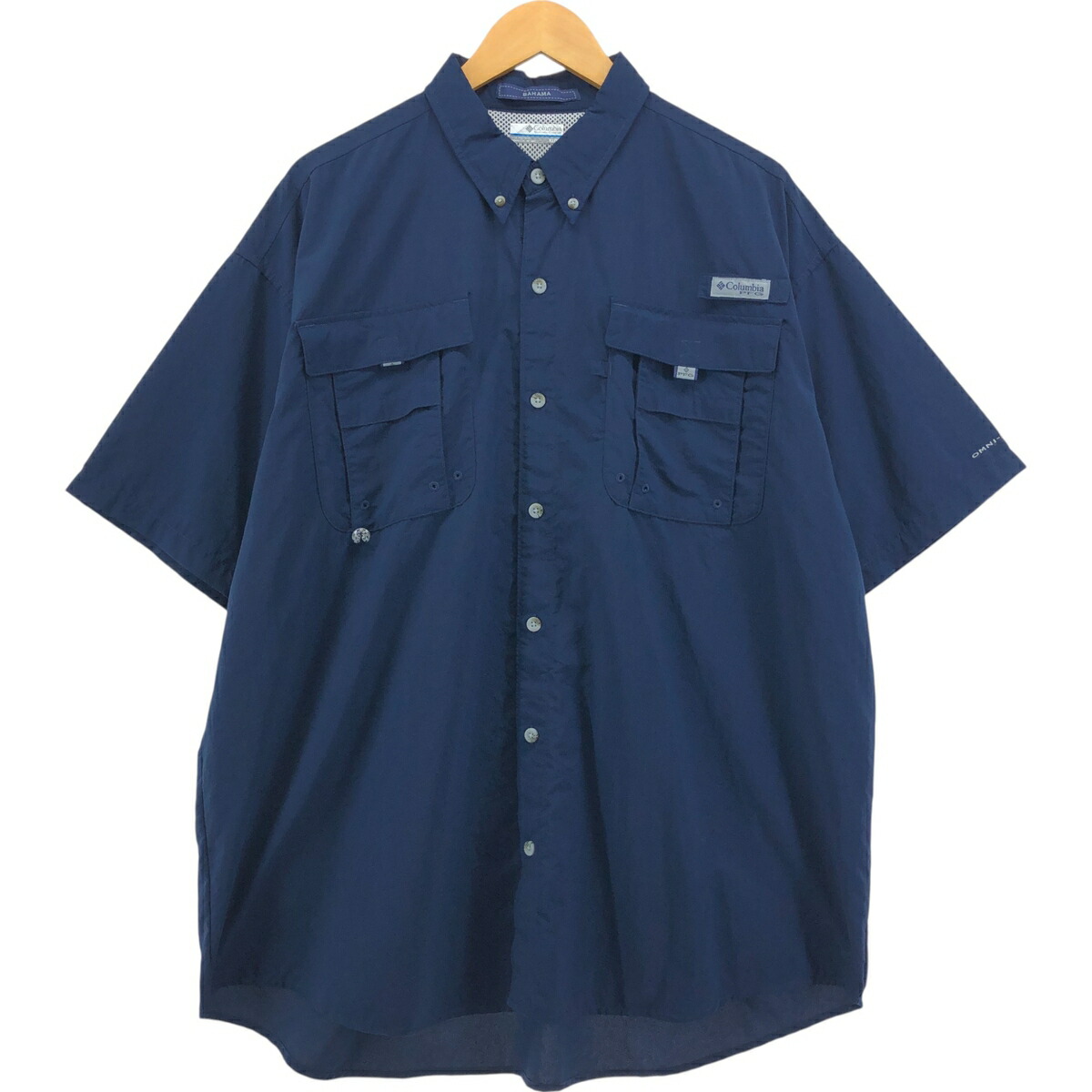 古着 コロンビア Columbia PFG BAHAMA OMNI-SHADE ボタンダウン 半袖 フィッシングシャツ メンズXL相当 /eaa551878 【中古】 【250526】 【SS2603_30】