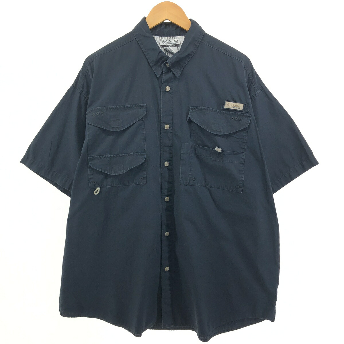 古着 90~00'S コロンビア Columbia PFG 隠しボタンダウン 半袖 フィッシングシャツ メンズXL相当 /eaa552829 【中古】 【250525】 【SS2603_30】