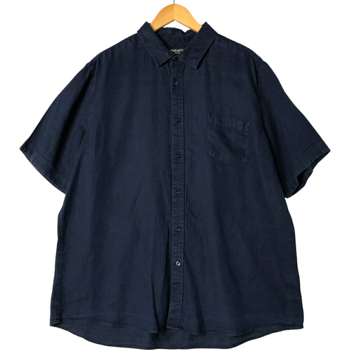 古着 90'S クレイボーン claiborne SLIM FIT 半袖 リネンシャツ メンズXXL相当 /eaa553227 【中古】 【250605】 【NL2503】 【SS2603_30】
