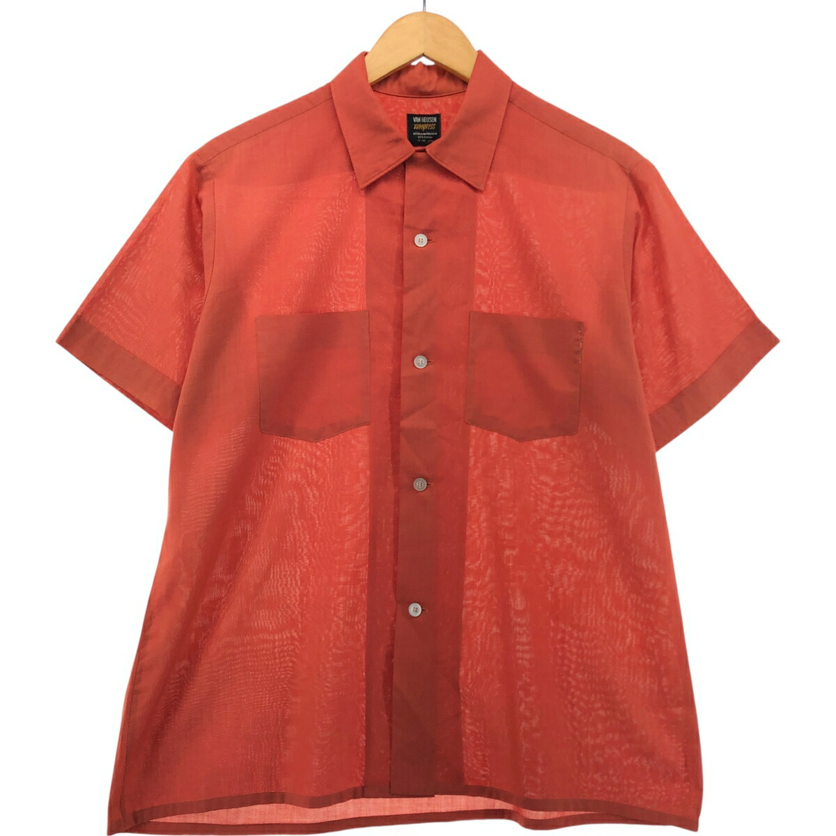 古着 60~70'S ヴァンヒューゼン Van Heusen vanopress 半袖 ポリコットンシャツ ボックスシャツ メンズM相当 /eaa554965 【中古】 【250530】 【SS2603_30】