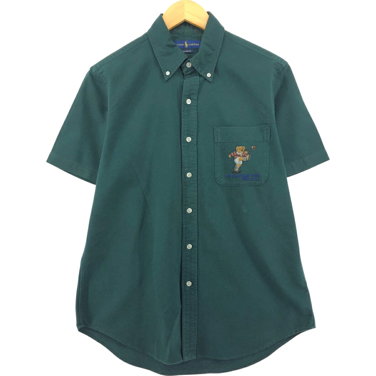 古着 ラルフローレン Ralph Lauren CLASSIC FIT クラシックフィット ポロベア 半袖 ボタンダウンシャツ メンズM相当 /eaa555105 【中古】 【250607】 【SS2603_10】