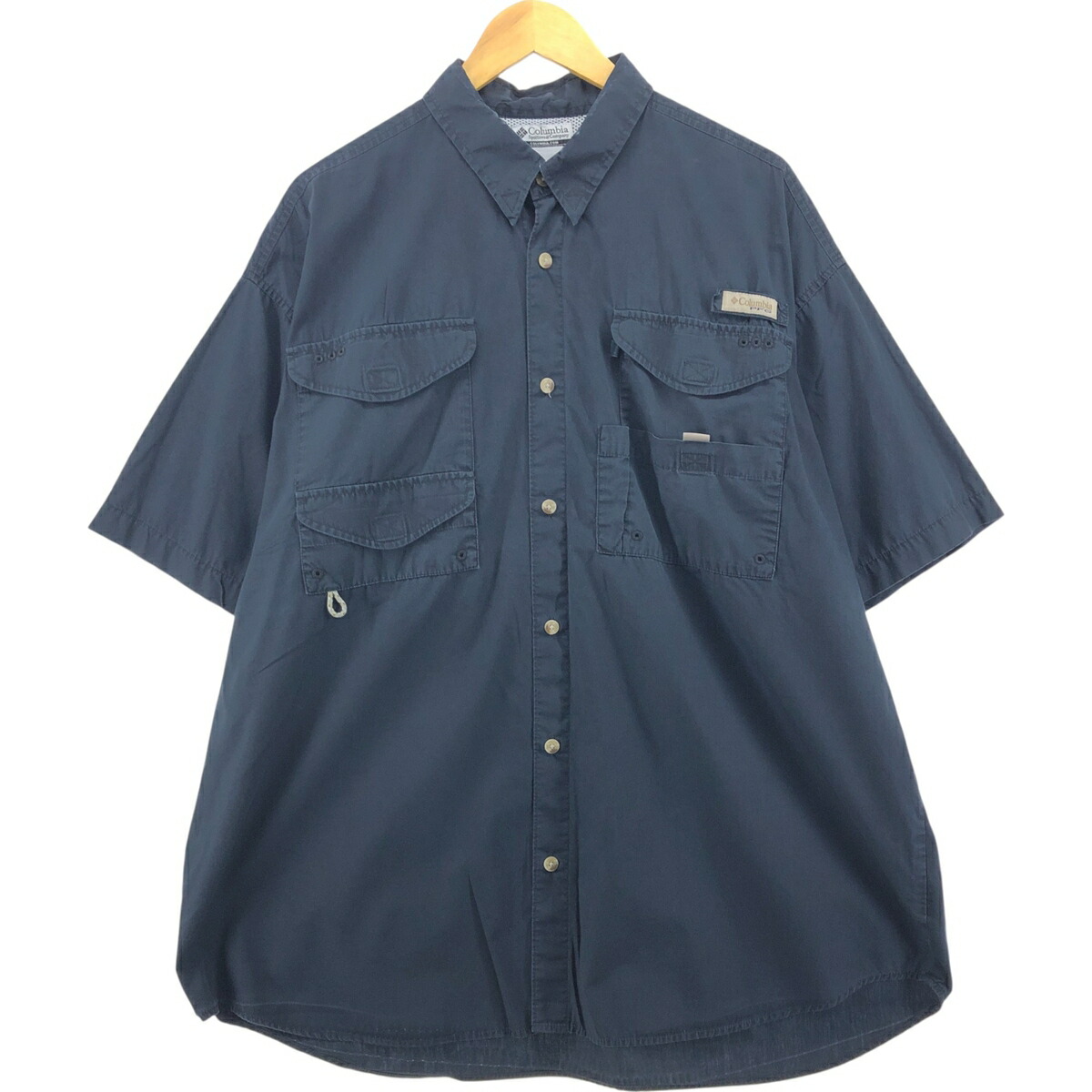 古着 00'S コロンビア Columbia PFG 隠しボタンダウン 半袖 フィッシングシャツ メンズXL相当 /eaa555711 【中古】 【250606】 【SS2603_30】