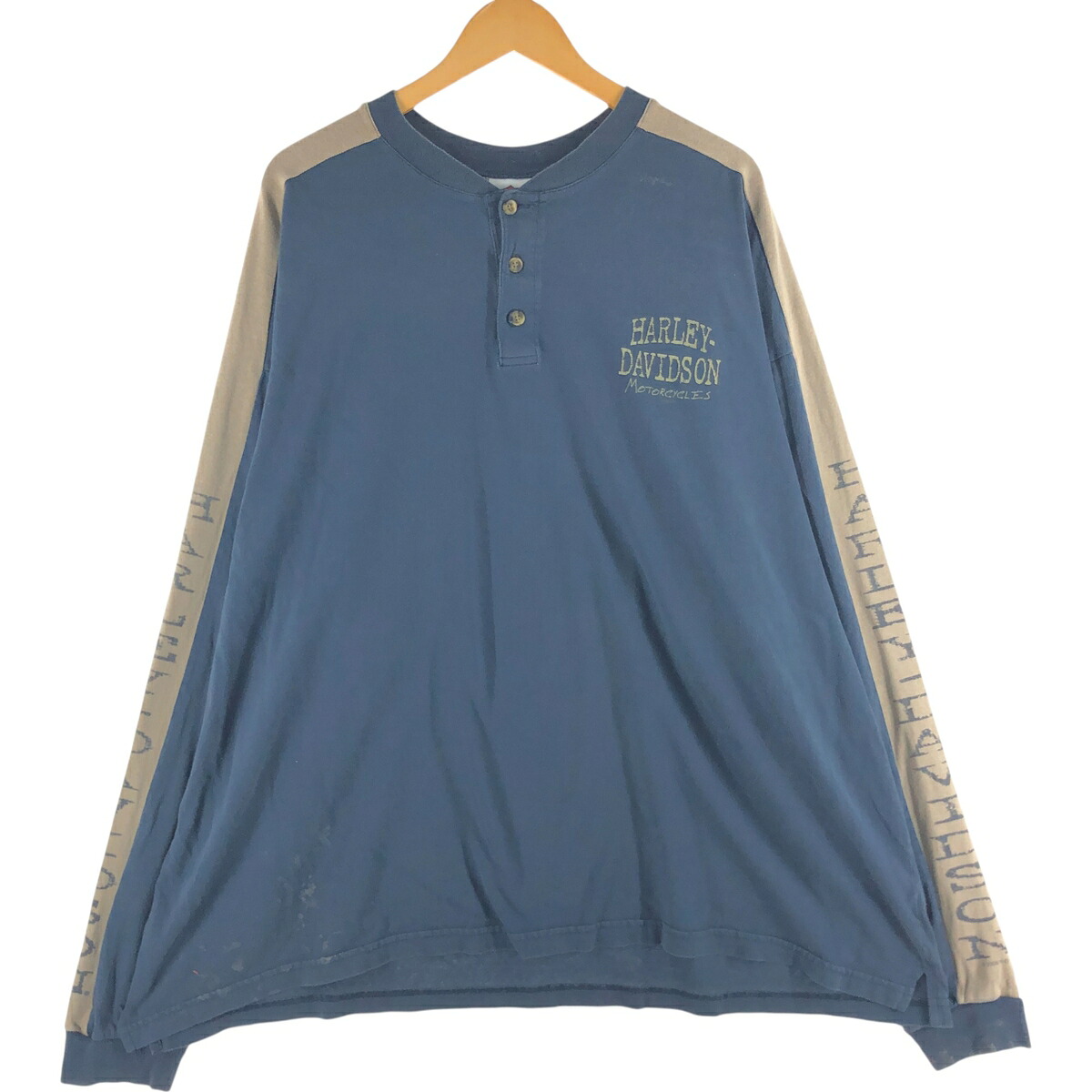 古着 ハーレーダビッドソン Harley-Davidson ヘンリーネック ロングTシャツ ロンT メンズXL相当 /eaa555894 【中古】 【250615】 【SS2603_30】