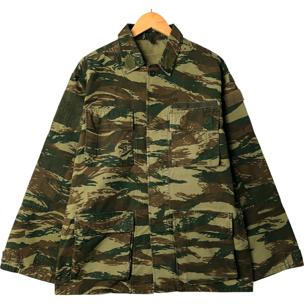 古着 ギリシャ軍 迷彩柄 リザードカモ リップストップ B.D.U ミリタリージャケット メンズL相当 /eaa555937 【中古】 【250629】 【SS2603_10】 6,270円