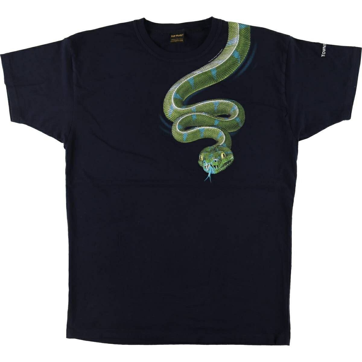 古着 WiLD PLANET 蛇柄 パイソン柄 アニマルTシャツ メンズXXL相当 /eaa556453 【中古】 【250609】 【SS2603_30】