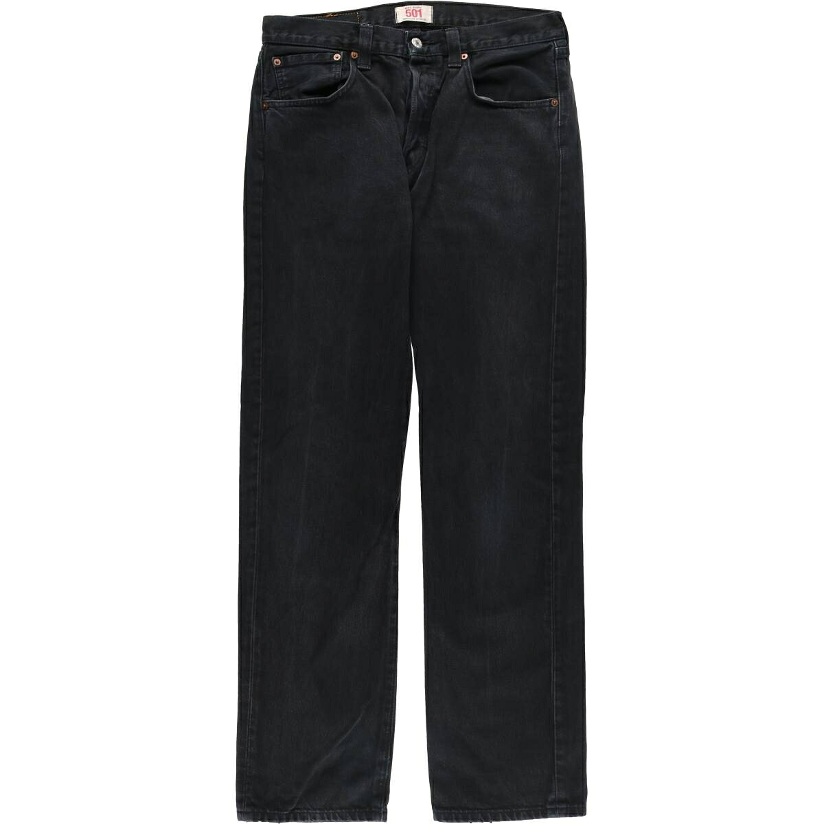 古着 リーバイス Levi's リーバイス501 STRAIGHT LEG BUTTON-FLY ユーロモデル ブラックデニム ストレートデニムパンツ メンズw32相当 /eaa556733 【中古】 【250616】 【SS2603_30】