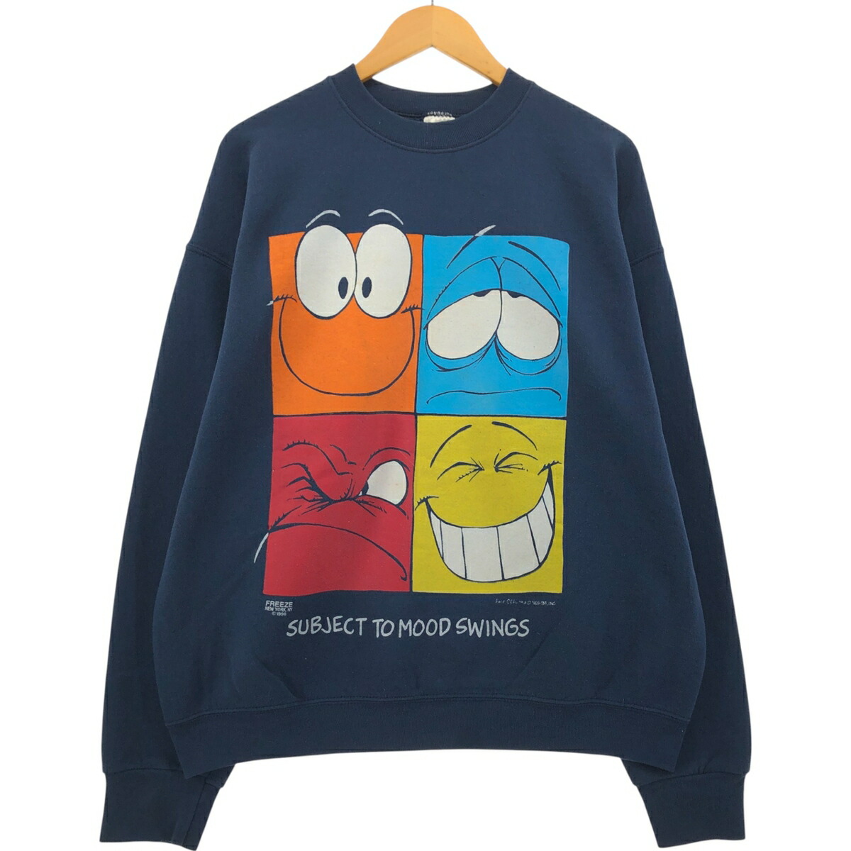 古着 90'S フルーツオブザルーム FRUIT OF THE LOOM SUBJECT TO MOOD SWINGS キャラクタースウェットシャツ トレーナー USA製 メンズXL相当 ヴィンテージ /eaa557541 【中古】 【250620】