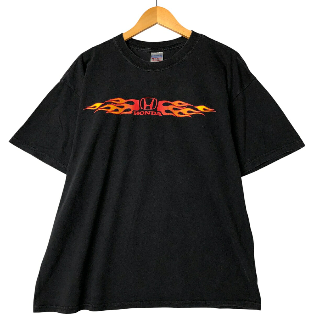 古着 00'S ギルダン GILDAN HONDA ホンダ ファイヤーパターン アドバタイジングTシャツ メンズXL相当 /eaa557698 【中古】 【250613】