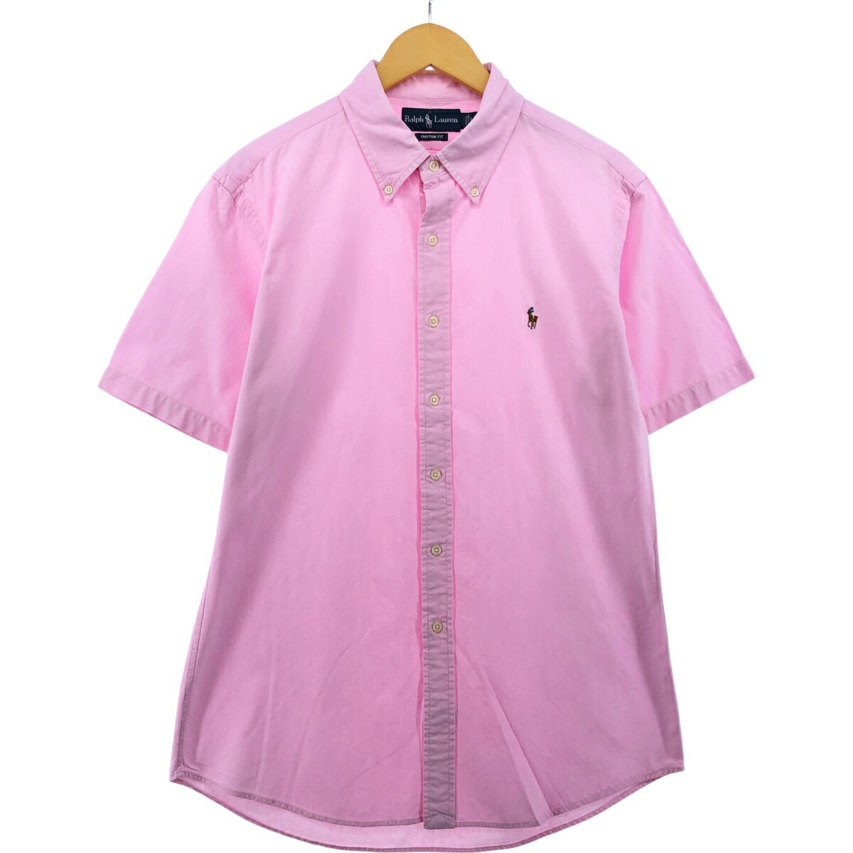 古着 ラルフローレン Ralph Lauren CUSTOM FIT 半袖 ボタンダウンシャツ レディースL相当 /eaa557880 【中古】 【250616】 【Elulu/エルル】 【SS2603_10】