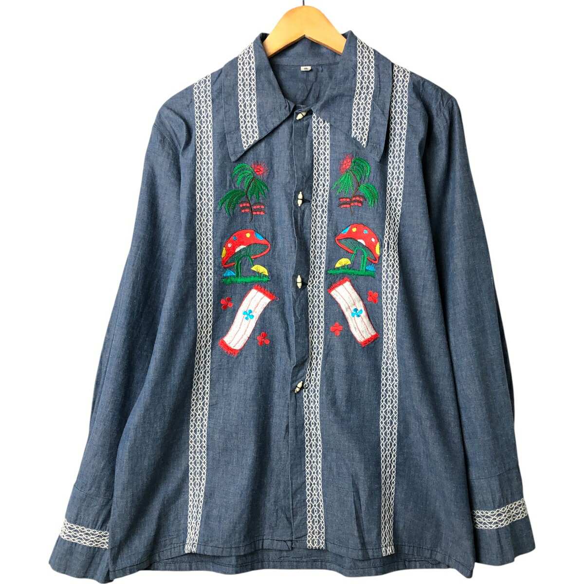 古着 長袖 デニムシャツ メキシカンシャツ メンズM相当 /eaa557886 【中古】 【250629】 【Elulu/エルル】 【SS2603_30】 9,095円