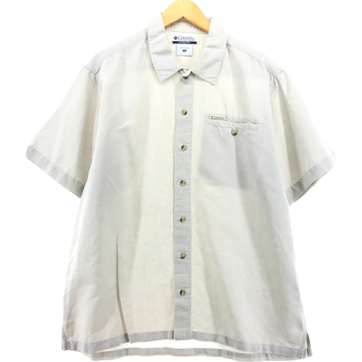 古着 コロンビア Columbia 半袖 ラミー×コットンシャツ メンズM相当 /eaa557892 【中古】 【250620】 【SS2603_30】