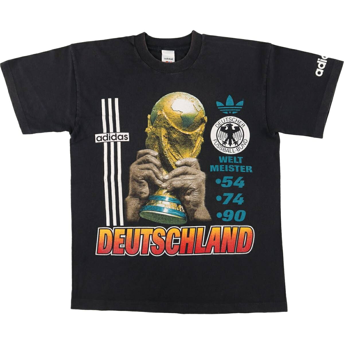 古着 90'S アディダス adidas DEUTSCHLAND プリントTシャツ ヨーロッパ製 メンズM相当 ヴィンテージ /eaa557904 【中古】 【250615】 【GR-SNS】 【SS2603_10】