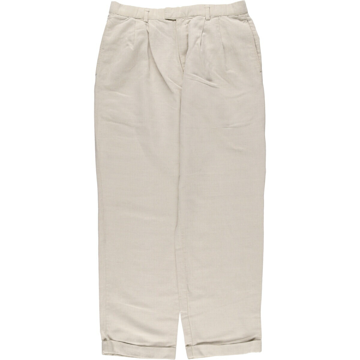 楽天市場】00s DOCKERS 2タック リネン コットン スラックス パンツ 36