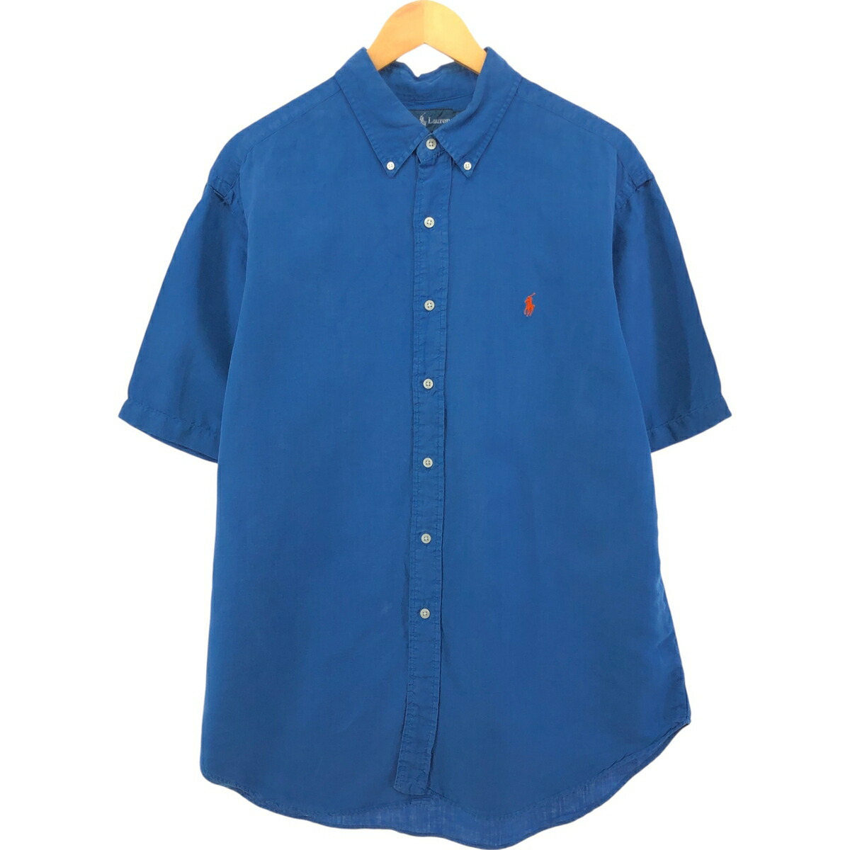古着 ラルフローレン Ralph Lauren POLO by Ralph Lauren CLASSIC FIT ボタンダウン 半袖 リネンシャツ メンズXL相当 /eaa558386 【中古】 【250620】 【SS2603_30】