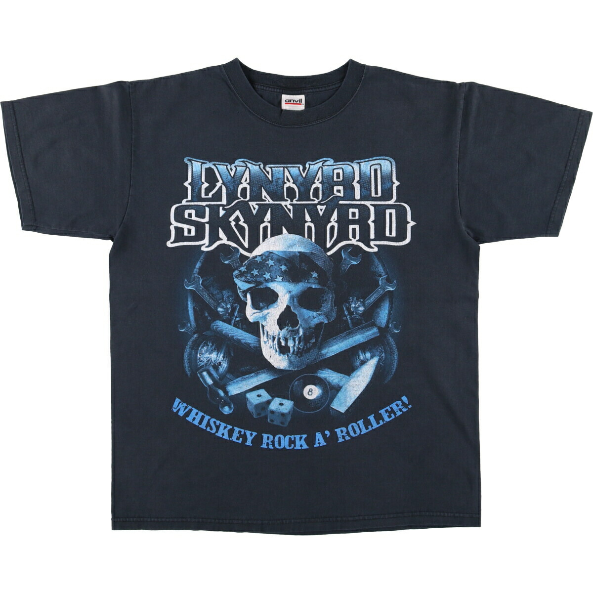 古着 アンビル Anvil Lynyrd Skynyrd レイナード スキナード ドクロ柄 スカル柄 バンドTシャツ バンT メンズM相当 /eaa558541 【中古】 【250618】 【SS2603_10】