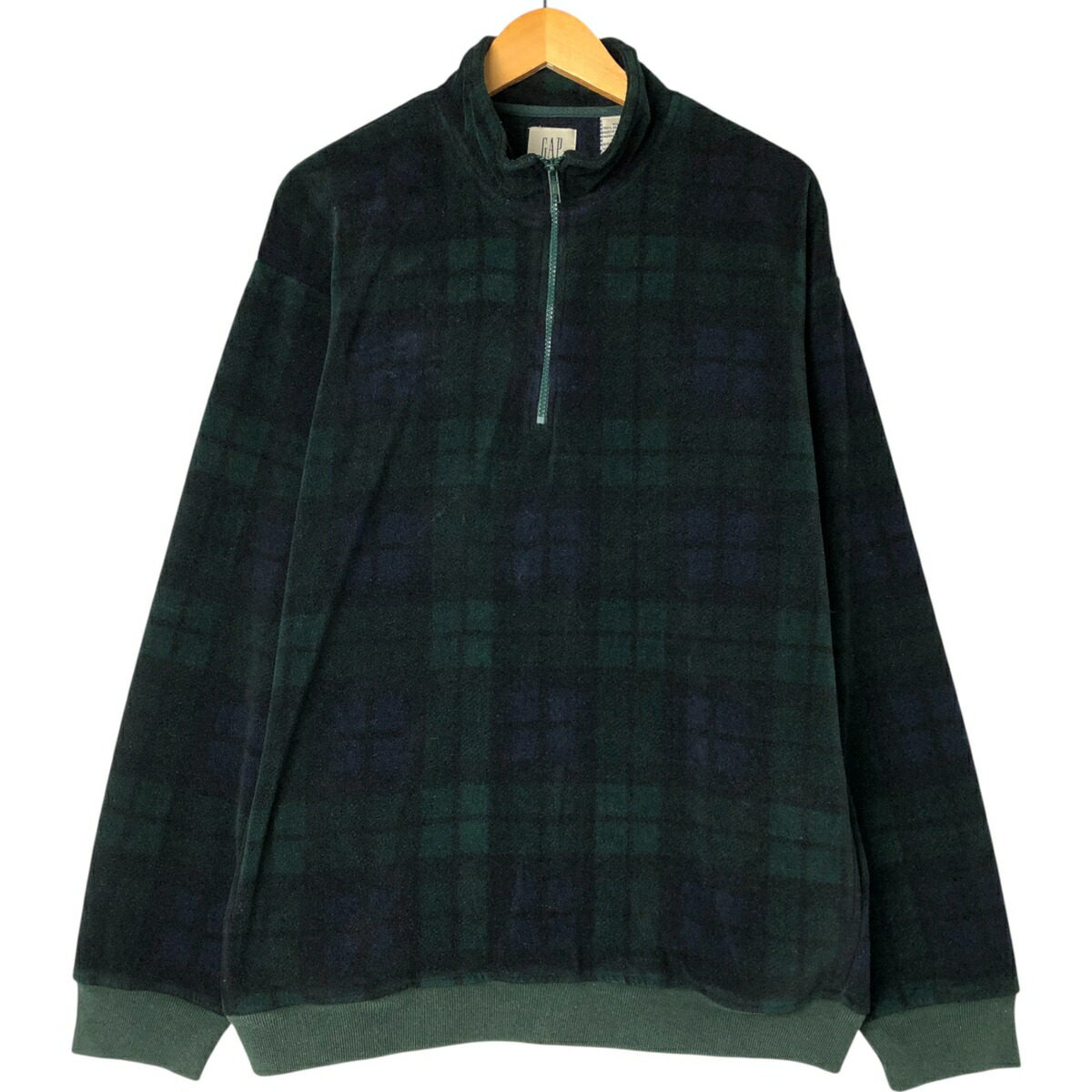 古着 90'S ギャップ GAP オールドギャップ ブラックウォッチチェック ハーフジップ フリースプルオーバー メンズXL相当 ヴィンテージ /eaa558753 【中古】 【251010】 【SS2603_10】