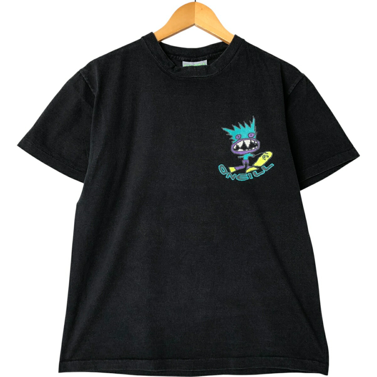 90s ONEILL 総柄Tシャツ 古着 90年代 オニール ONEILL サーフ スケートTシャツ メンズM
