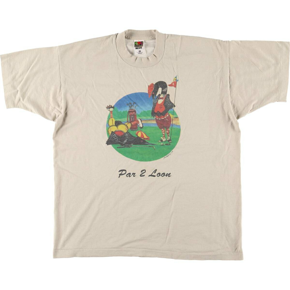 古着 90'S フルーツオブザルーム FRUIT OF THE LOOM HARBORT アートTシャツ USA製 メンズXL相当 ヴィンテージ /eaa559586 【中古】 【250624】 【SS2603_30】