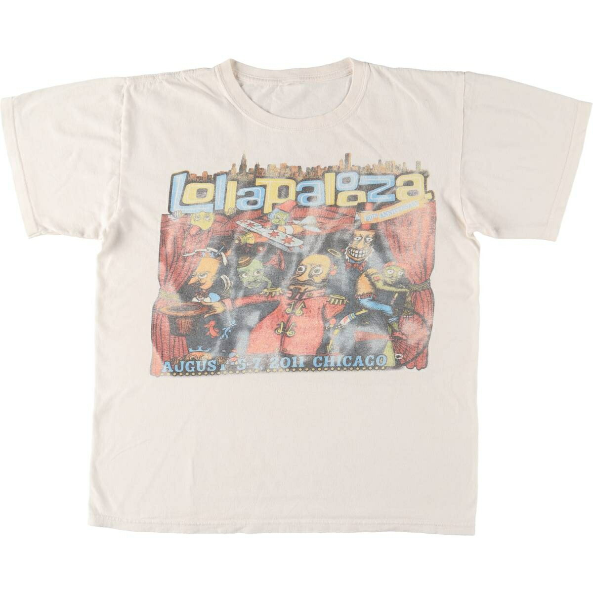 古着 LOLLAPALOOZA ロラパルーザ 2011 バンドTシャツ バンT メンズL相当 /eaa559760 【中古】 【250630】 【SS2603_10】