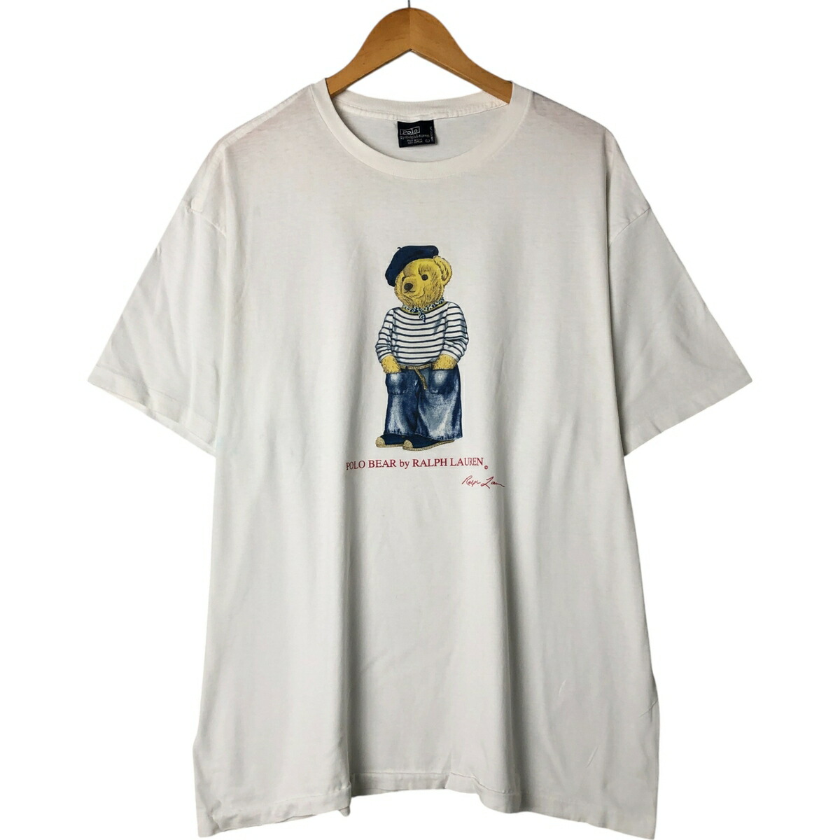 古着 90'S ラルフローレン Ralph Lauren POLO by Ralph Lauren 半袖 ポロベア プリントTシャツ USA製 メンズL相当 ヴィンテージ /eaa559964 【中古】 【250629】