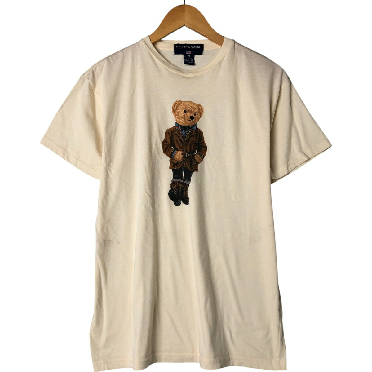 古着 90'S ラルフローレン Ralph Lauren POLO SPORT ポロスポーツ 半袖 ポロベア プリントTシャツ USA製 メンズM相当 ヴィンテージ /eaa559965 【中古】 【250629】