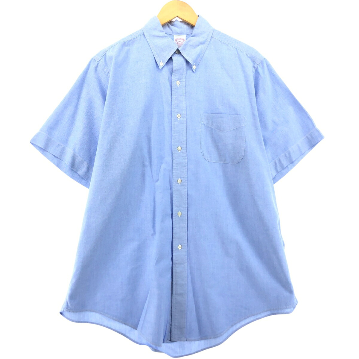 古着 80~90'S ブルックスブラザーズ Brooks Brothers MAKERS 半袖 ボタンダウンシャツ USA製 メンズL相当 ヴィンテージ /eaa560601 【中古】 【250620】 【SS2603_30】