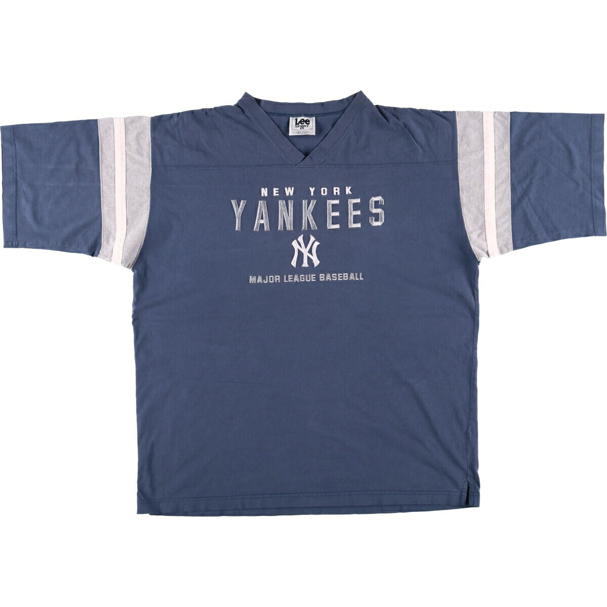古着 リー Lee SPORT MLB NEW YORK YANKEES ニューヨークヤンキース Vネック ロゴTシャツ メンズXL相当 /eaa561775 【中古】 【250630】 【SS2603_30】